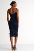 Pencil Skirt With Cutouts - 52437-47-550 02 / 550 Navy / 75% POLYAMIDE, 25% ELASTANE